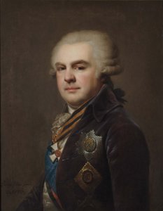 Kreivi Aleksanteri Nikolajevitš Samoilovin muotokuva 1744-1814, 1796 tekijältä Johann Baptist Lampi the Younger