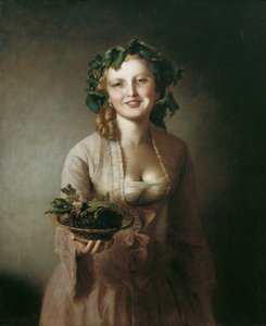 Lexi rypäleiden kanssa