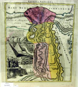 Moderni Egypti, Egyptin kartta, n. 1720 tekijältä Johann Baptista Homann