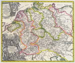 Saksan hydrografinen kartta, noin 1720 (kaiverrus)