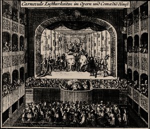 Margrave Theatre Erlangenissa, 1721 tekijältä Johann Baptista Homann