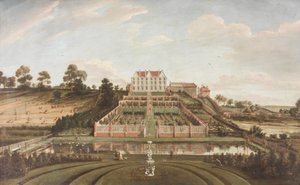 Hollantilainen kartano puutarhalla, 1730 tekijältä Johann Baptiste Bouttats