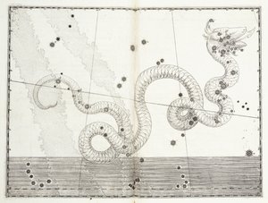 Käärmeen pään ja käärmeen hännän tähdistö, n. 1603