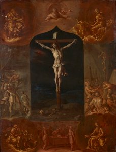 Jeesus ristiinnaulittiin ja seitsemän raamatullista kohtausta tekijältä Johann Carl von Reslfeld