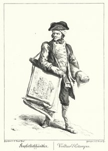 Tulosteiden myyjä (kaiverrus) tekijältä Johann Christian (after) Brand