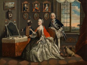 Johann Christian Fiedler - Yrjö Vilhelm Hessen-Darmstadtin ja hänen sisarensa Caroline Louise