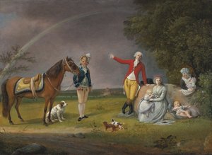 Prinssi Aleksanteri Michaylovich Belosselsky-Belozersky 1752-1809 ja hänen perheensä muotokuva
