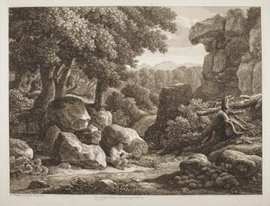 Metsämaisema tekijältä Johann Christian Reinhart
