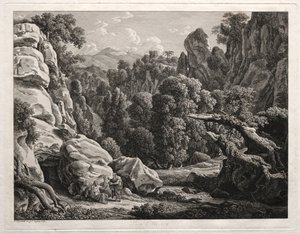 Sankarillinen maisema: Maisema Kristuksen kiusauksen kanssa, 1799.