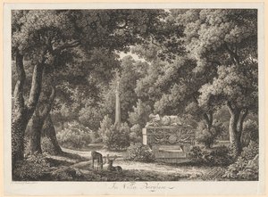 Villa Borghesen puutarhoissa tekijältä Johann Christian Reinhart