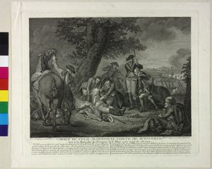 Markgraf Kurt Christoph von Schwerinin kuolema Prahan taistelussa 1757.