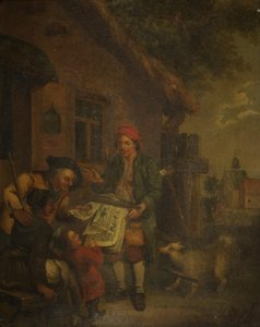 The Village Printseller (öljy kuparille)