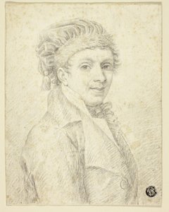 Miehen rintakuva hatussa tekijältä Johann Elias Ridinger