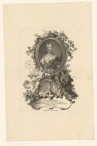 Muotokuva Juliana Maria Schleswig Hollsteynista tekijältä Johann Esaias Nilson