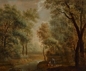 puinen maisema tekijältä Johann Evangelist Dorfmeister