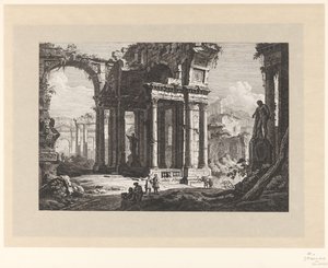 Ruïnes tapasi de Farnese Herculesin tekijältä Johann Ferdinand Hetzendorff von Hohenberg