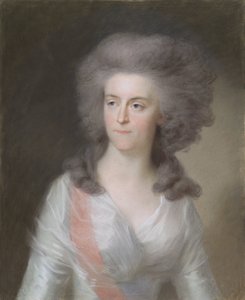 Frederika Sophia Wilhelmina (Wilhelmina; 1751-1820), Preussin prinsessa. Prinssi Willem V:n vaimo tekijältä Johann Friedrich August Tischbein