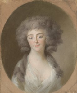 Louisa Isabella Alexandrina Augusta von Kirchberg (1772-1827). Nassau-Weilburgin prinssin Frederick Williamin vaimo ja Nassau-Weilburgin Augusta Maria Carolinan käly tekijältä Johann Friedrich August Tischbein