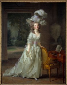 Muotokuva Frederique Louise Wilhelmine, Orange Nassaun prinsessa (1770-1819) Friedrich Tischbeinin (1750-1812) maalaus 1788 Su. 2,1x1,65 m Bordeaux, musee des Beaux Arts - Täyspitkä muotokuva prinsessa Frederica Louise Wilhelmina of Orangesta tekijältä Johann Friedrich August Tischbein