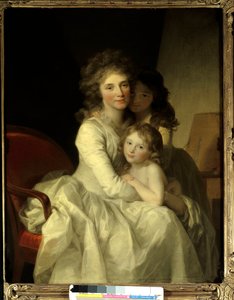 Sophie Muller ja hänen kaksi tytärtään Johann Friedrich August Tischbeinin (1750-1812) maalaus 1792 Pariisin ympäristössä, Koristetaiteen museo