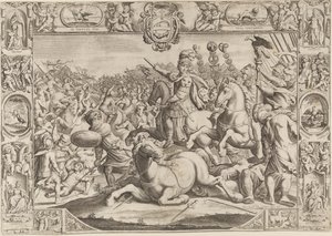 Allegoria Urban VIII:sta, paavi (Maffeo Barberini 1623-1644) tekijältä Johann Friedrich Greuter