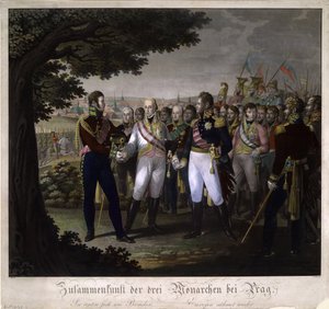 Itävallan keisarien Francis I:n, Venäjän Aleksanteri I:n ja Fredrik Vilhelm III:n tapaaminen