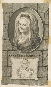 Anna Louisa Karschin muotokuva 1722-1791, 1796. tekijältä Johann Friedrich Krethlow