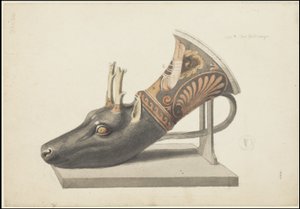 Kokoelma Waldeckin alkuperäisiä mesoamerikkalaisia taideteoksia, laatikko 4/22 tekijältä Johann Friedrich Maximilian von Waldeck