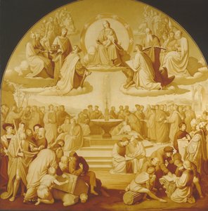 Uskonnon voitto taiteissa vuosina 1829-1840.