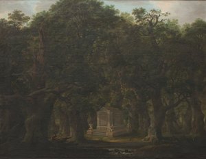 Muistomerkki tammimetsässä tekijältä Johann Friedrich Weitsch