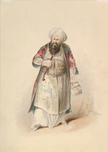W.A. Mozartin pukututkimus Osminille seraglion sieppauksessa. 1830-50. tekijältä Johann Georg Christoph Fries