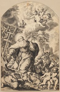 Pyhän Antoniuksen kiusaus tekijältä Johann Georg Glückher