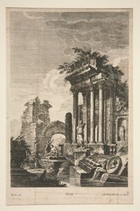 Capriccio roomalaisten raunioiden kanssa tekijältä Johann Georg Hertel