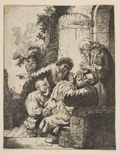 Joosefin takki tuotu Jaakobille, n. 1633. tekijältä Johann Georg Hertel