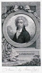Adalbert Gyrowetz (1763-1850) 1793 (kaiverrus) tekijältä Johann Georg Mansfeld
