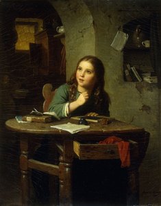 Nuori koulutyttö, 1864