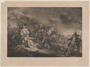 Bunkershillin taistelu. J. Trumbull s. tekijältä Johann Georg Nordheim