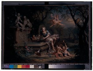Narsissi heijastuu kaivossa tekijältä Johann Georg Platzer