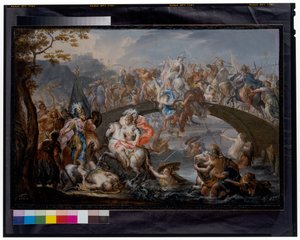 Amazonien taistelu tekijältä Johann Georg Platzer