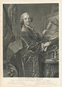 Jean Baptiste Masse tekijältä Johann Georg Wille after Louis Tocqué