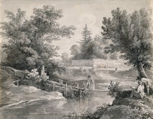 Hirschangerilla Englischen Gartenissa tekijältä Johann Georg von Dillis