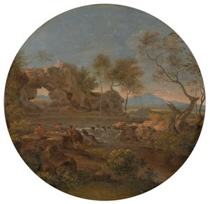 Eteläinen maisema kalliokaarilla tekijältä Johann Georg von Dillis