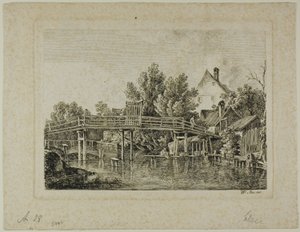Pieni silta Isarin yli, Pariisi tekijältä Johann Georg von Dillis