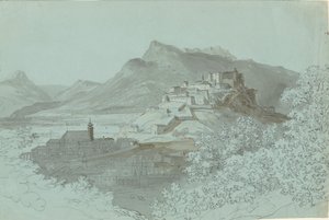 Näkymä Salzburgiin, 1820-luku.