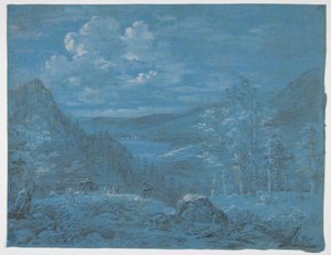 Näkymä Ankl-Alpeen ja Schliersee-järvelle tekijältä Johann Georg von Dillis