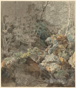 Vesiputouksia vuoristometsässä tekijältä Johann Georg von Dillis
