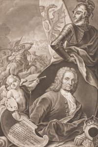 Georg Philipp Rugendasin muotokuva 1666-1742, n. 1745. tekijältä Johann Gottfried Haid