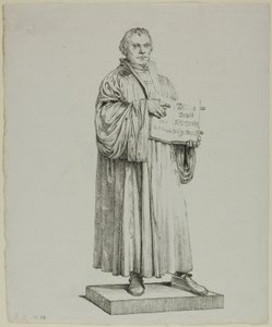 Lutherin patsas Wittenbergissä tekijältä Johann Gottfried Schadow