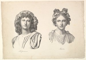 Melpomene ja Thalia, 1823-26.