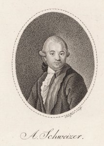 Säveltäjä Anton Schweitzerin muotokuva 1735-1787, 1785. tekijältä Johann Gottfried Scheffner